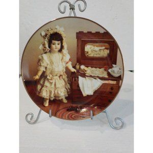 VTG 1985 Tete Jumeau Gorham Yesteryear Doll Museum Porcelain Plate 23k Gold 4191